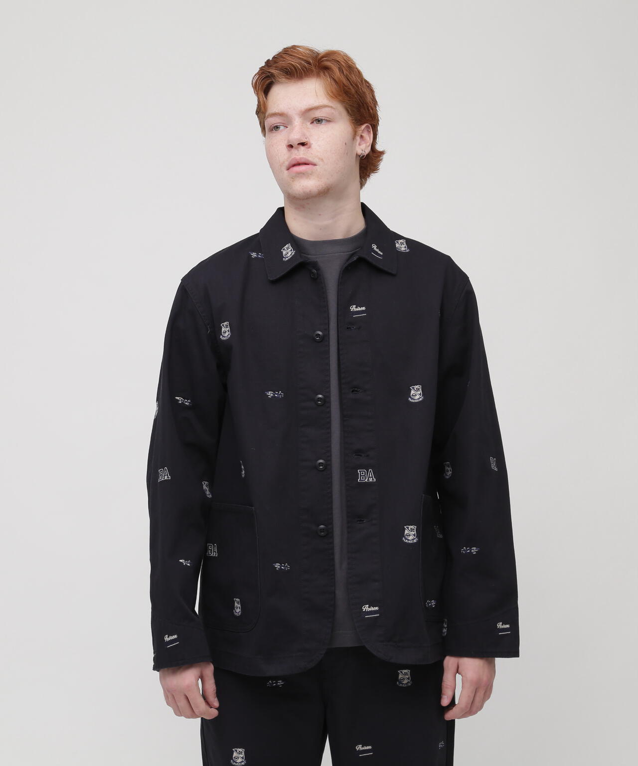 POINT EMBROIDERY COVERALL JACKET