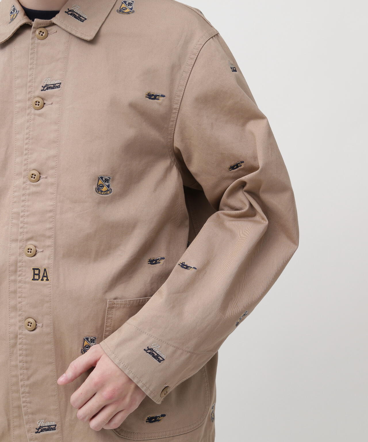 POINT EMBROIDERY COVERALL JACKET