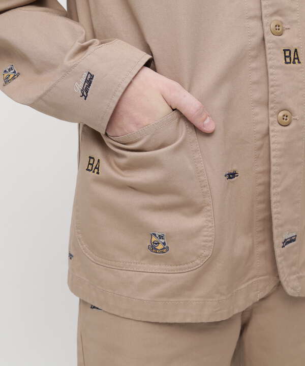 POINT EMBROIDERY COVERALL JACKET