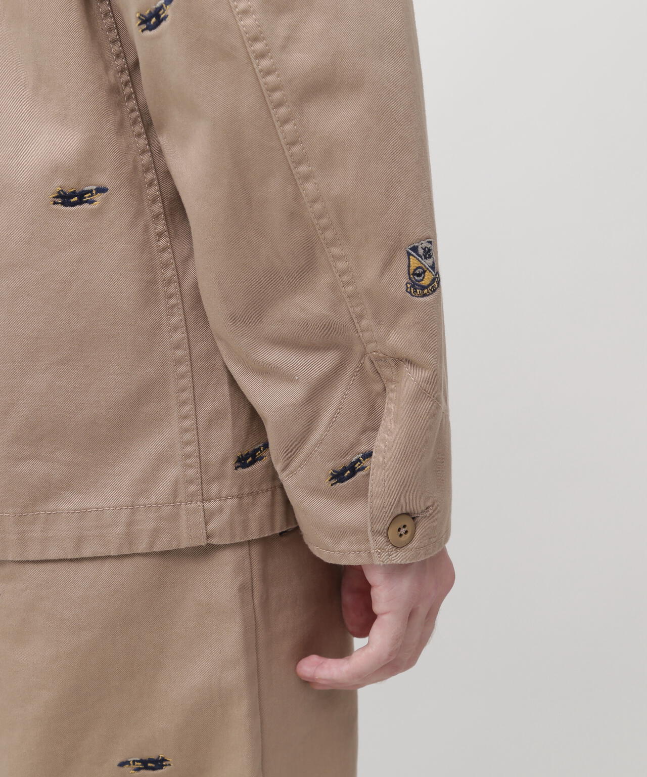 POINT EMBROIDERY COVERALL JACKET