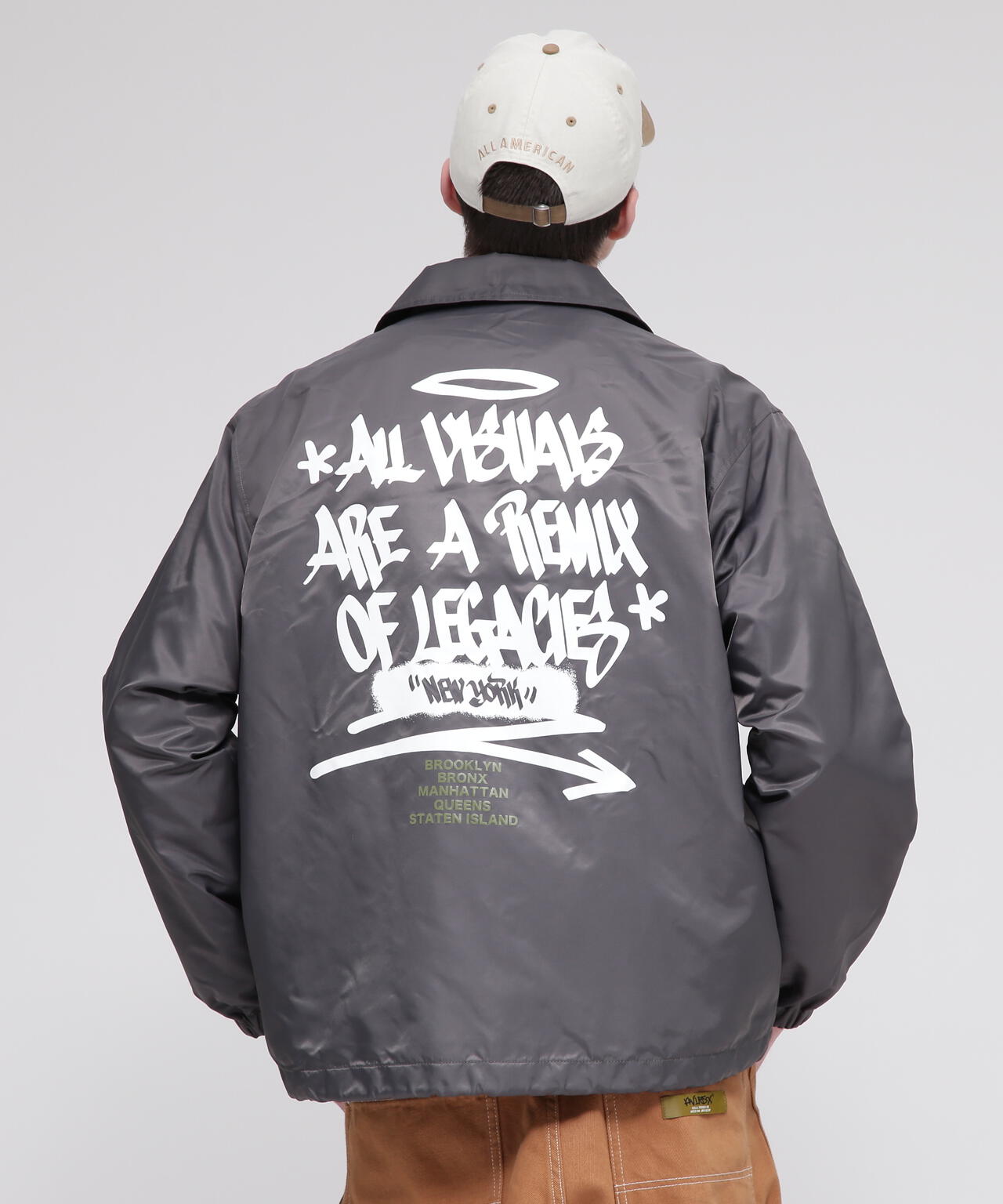 カラーブラックROARGUNS TRIBAL CHEACK JQ COACH JACKET