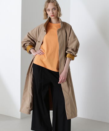 《直営店限定》STAND COLLAR LONG COAT/スタンドカラーロングコート