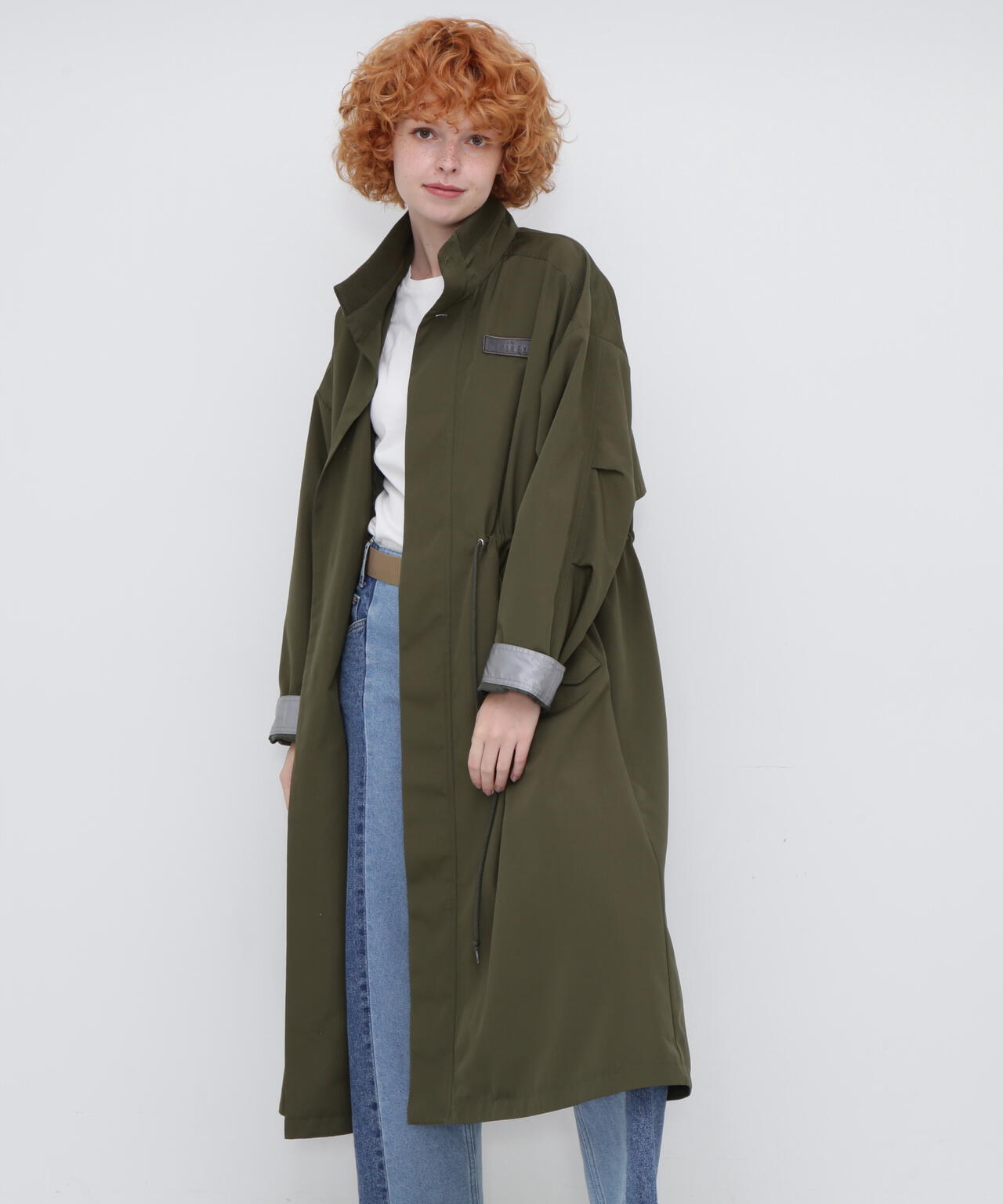 【muguet】stand collar long coat