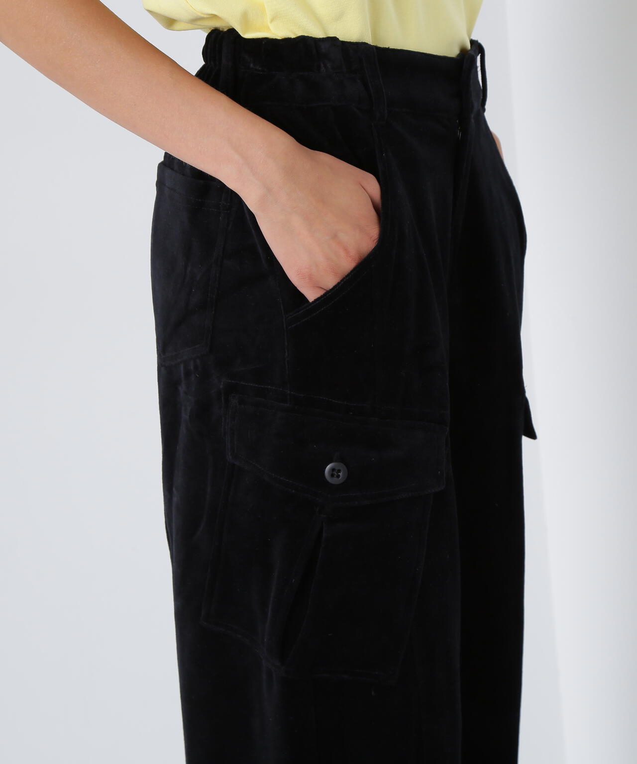 BOYFRIEND CARGO VELOUR PANTS/ボーイフレンド ベロアカーゴパンツ