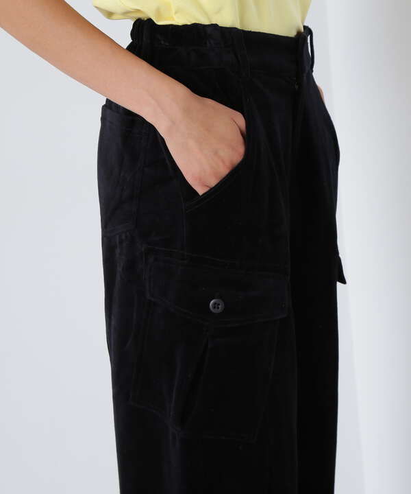 BOYFRIEND CARGO VELOUR PANTS/ボーイフレンド ベロアカーゴパンツ