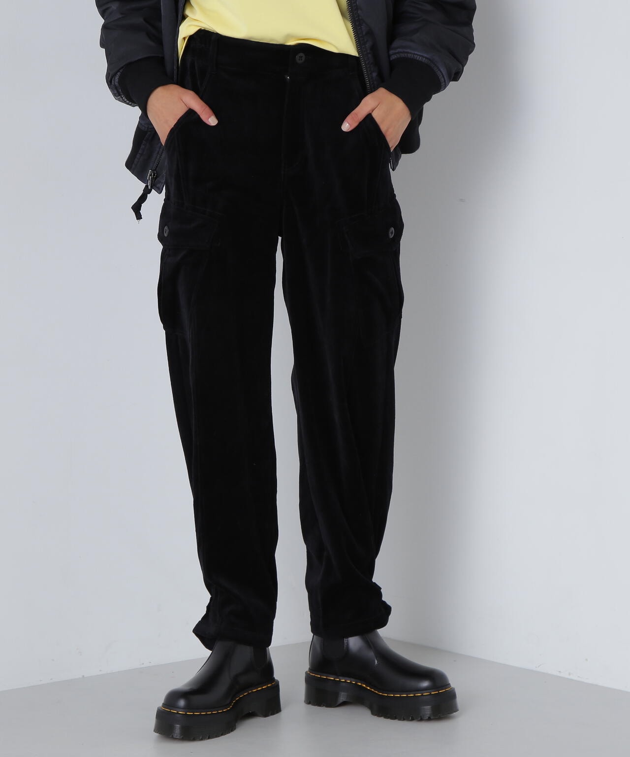 BOYFRIEND CARGO VELOUR PANTS/ボーイフレンド ベロアカーゴパンツ