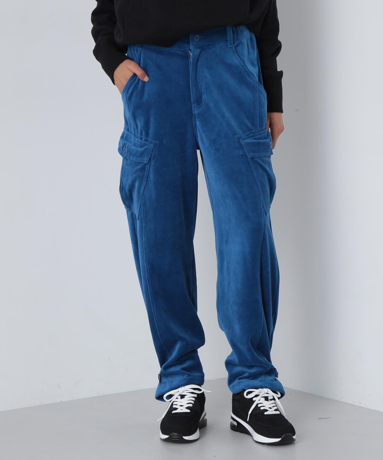 BOYFRIEND CARGO VELOUR PANTS/ボーイフレンド ベロアカーゴパンツ