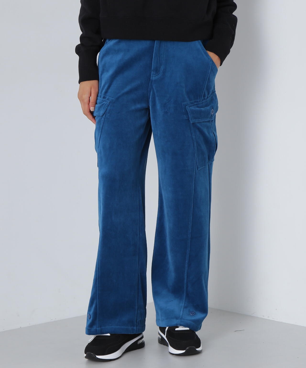 BOYFRIEND CARGO VELOUR PANTS/ボーイフレンド ベロアカーゴパンツ