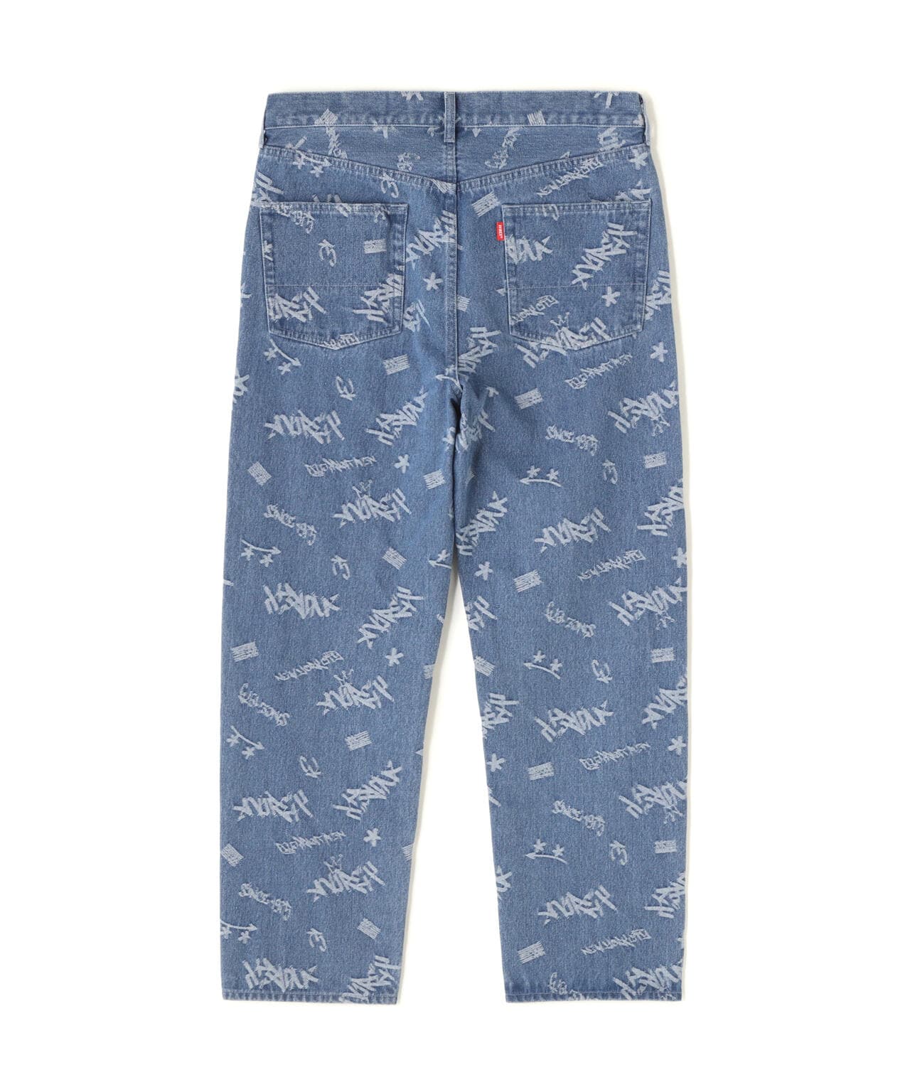 TAGGING JACQUARD DENIM PANTS / タギング ジャガード デニム パンツ