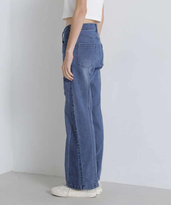 PATCH STRETCH DENIM PANTS/パッチストレッチデニムパンツ