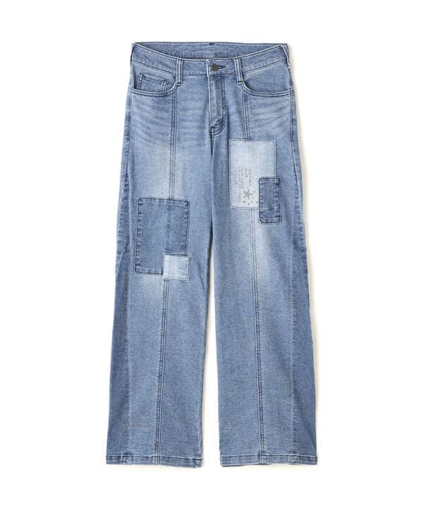 PATCH STRETCH DENIM PANTS/パッチストレッチデニムパンツ