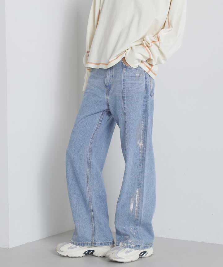 FOIL PRINT DENIM PANTS/箔プリントデニムパンツ