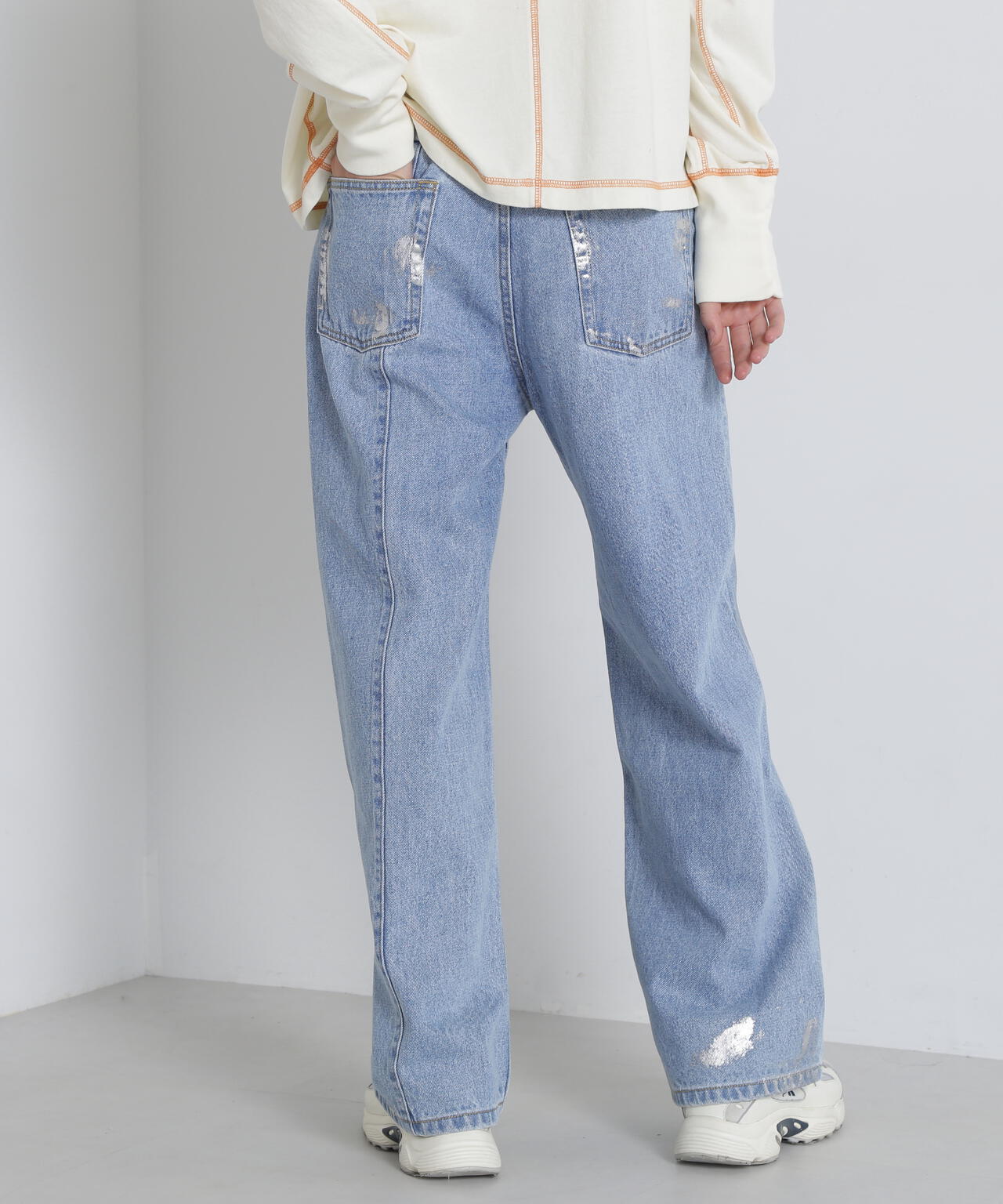 FOIL PRINT DENIM PANTS/箔プリントデニムパンツ