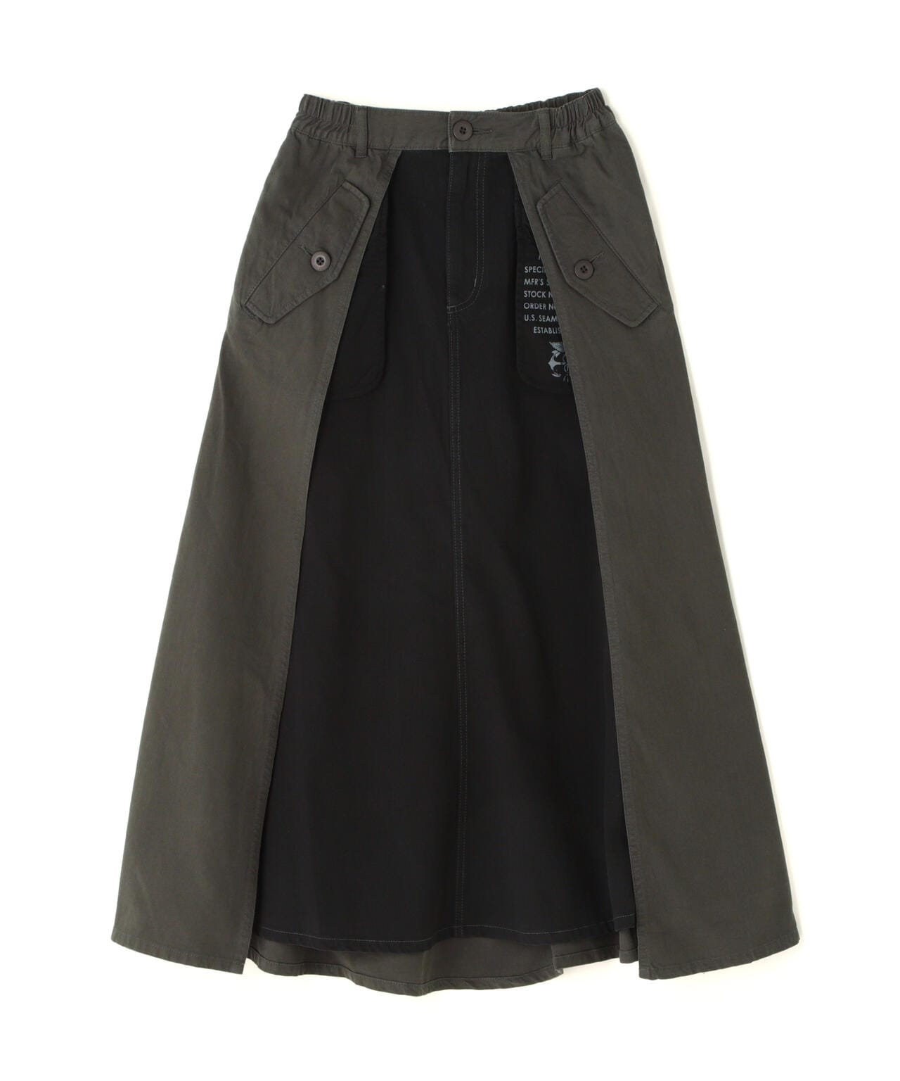 MILITARY LAYERED LIKE SKIRT/ミリタリー レイヤード スカート