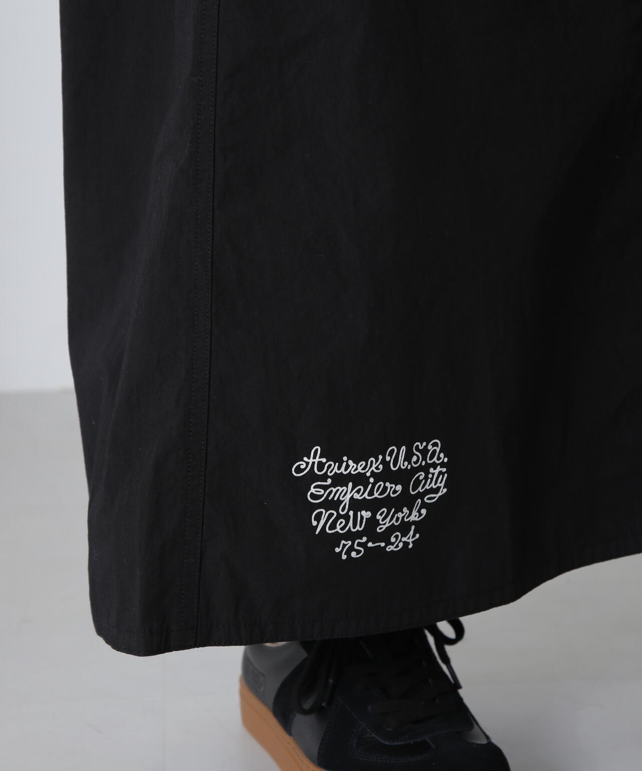 WAPPEN PRINT LONG SKIRT/ワッペンプリント ロングスカート