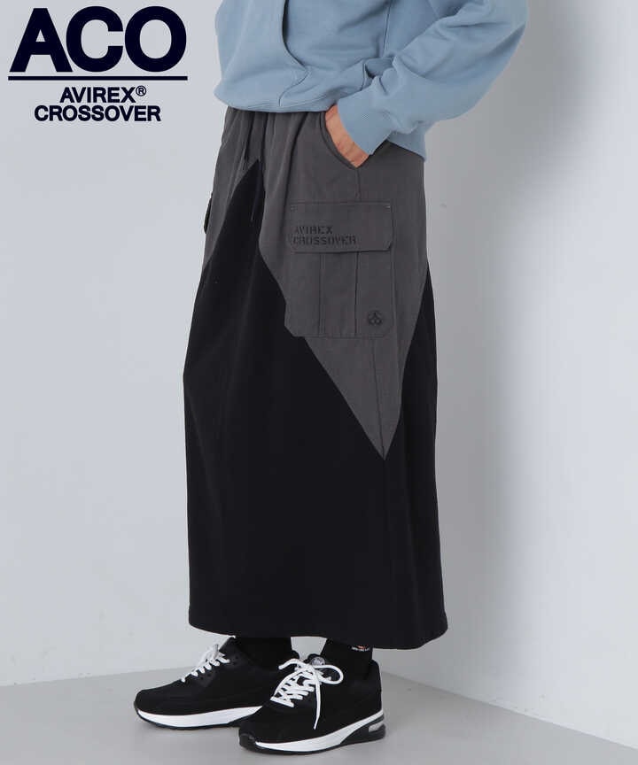 《CROSSOVER》RIPSTOP COMBI SKIRT/リップストップ コンビススカート クロスオーバー