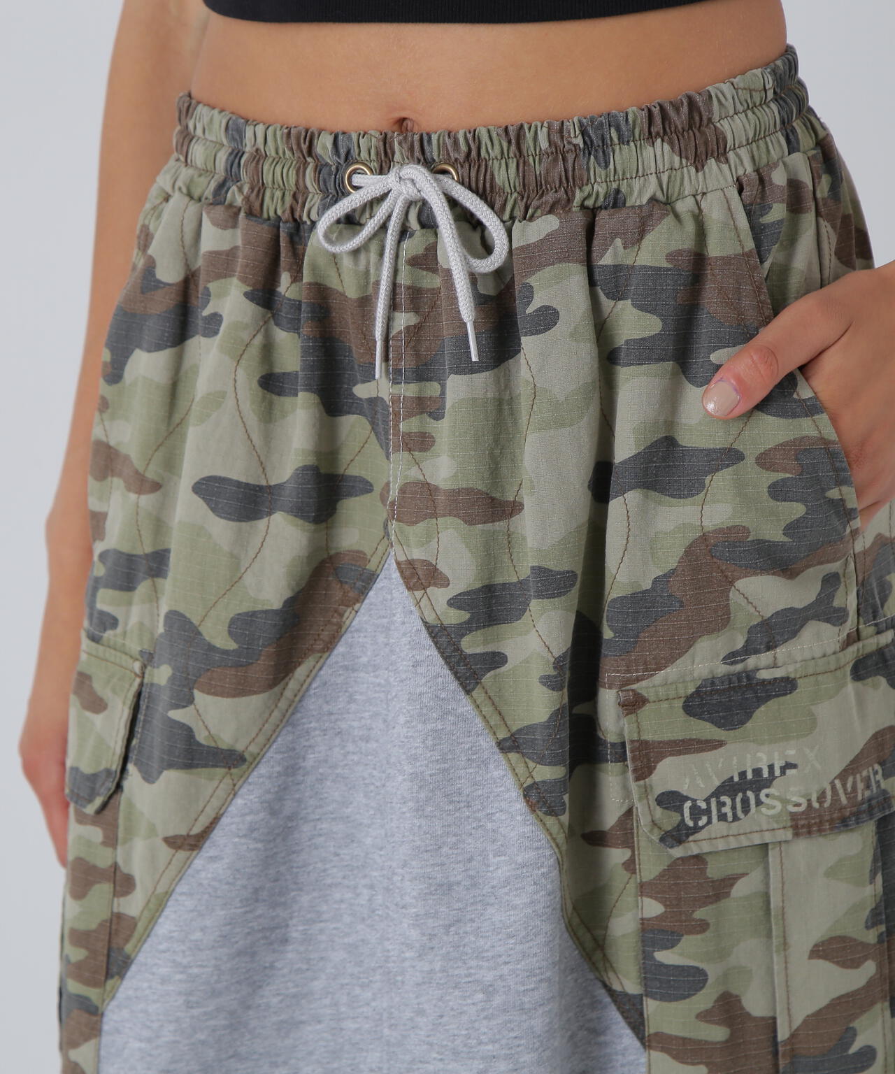 《CROSSOVER》RIPSTOP COMBI SKIRT/リップストップ コンビススカート クロスオーバー