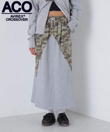 《CROSSOVER》RIPSTOP COMBI SKIRT/リップストップ コンビススカート クロスオーバー