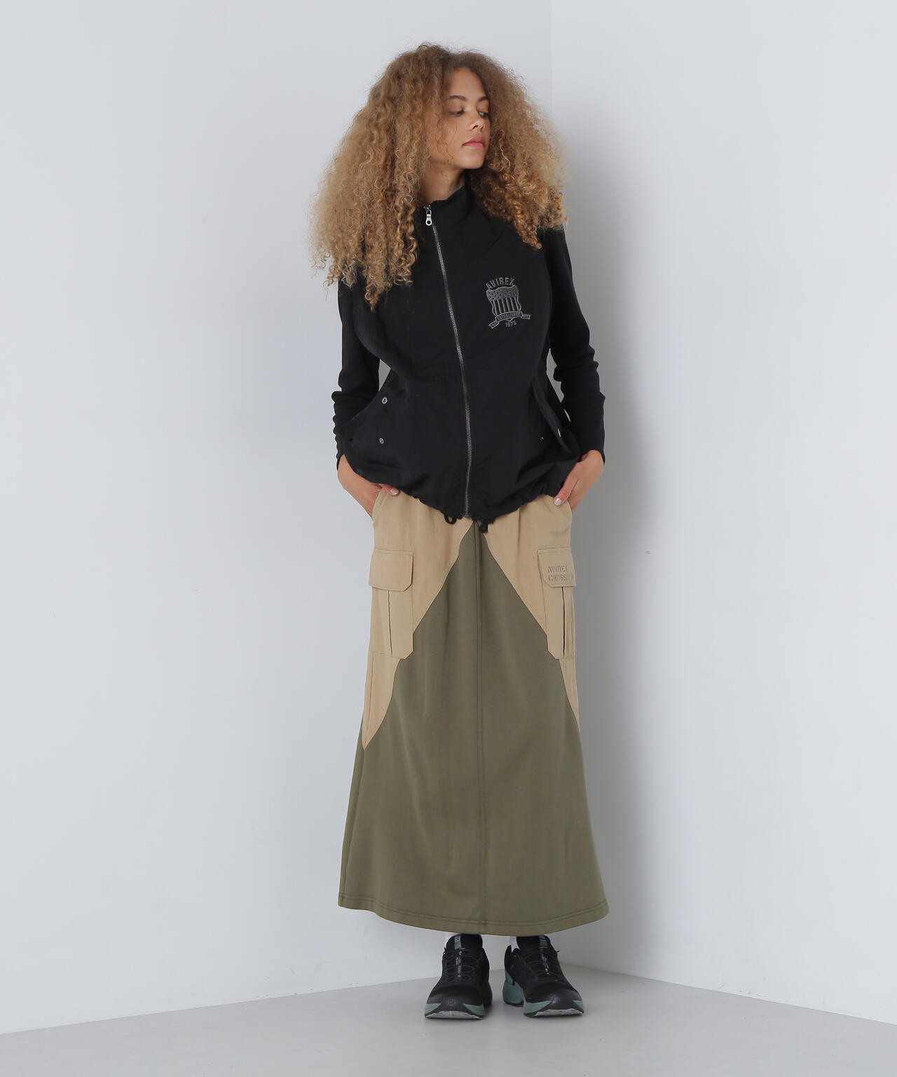 《CROSSOVER》RIPSTOP COMBI SKIRT/リップストップ コンビススカート クロスオーバー