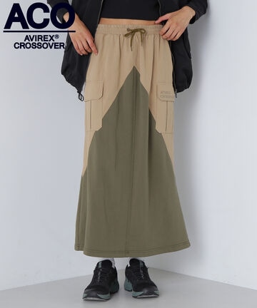 《CROSSOVER》RIPSTOP COMBI SKIRT/リップストップ コンビススカート クロスオーバー