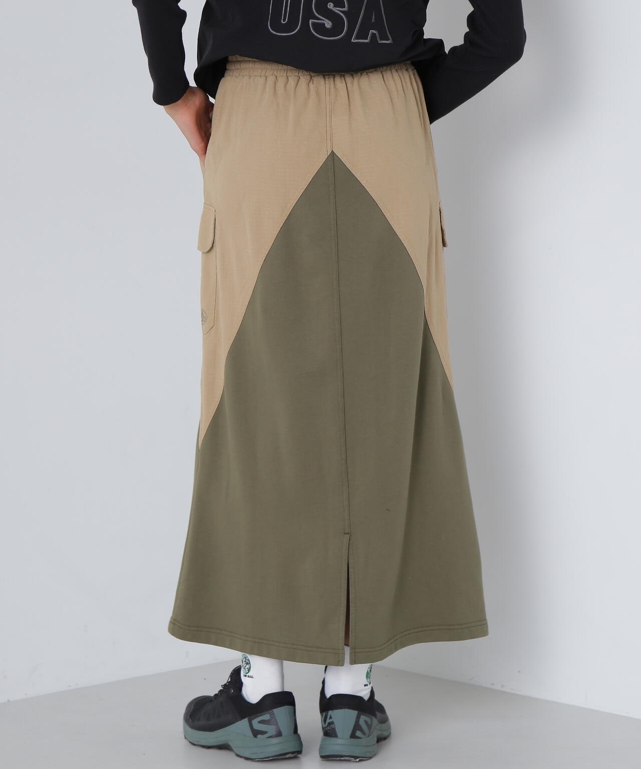 《CROSSOVER》RIPSTOP COMBI SKIRT/リップストップ コンビススカート クロスオーバー