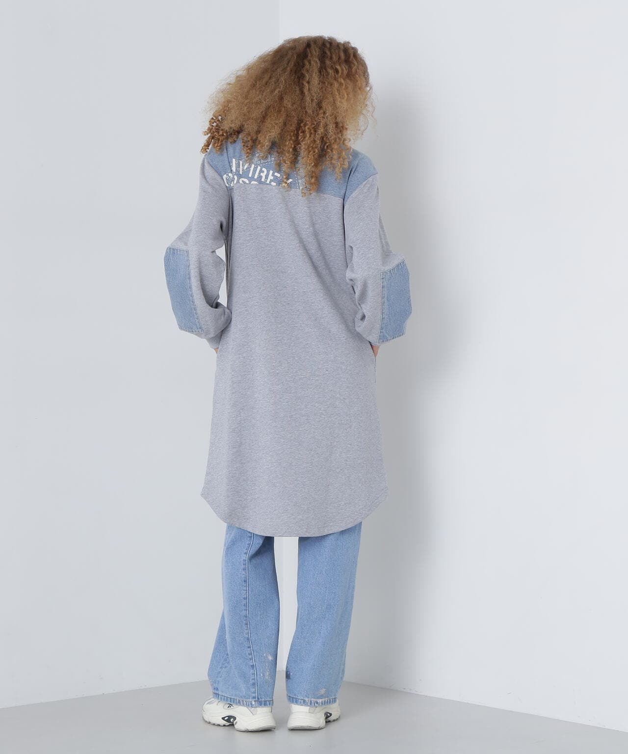 《CROSSOVER》DENIM COMBI ONEPIECE/デニムコンビワンピース