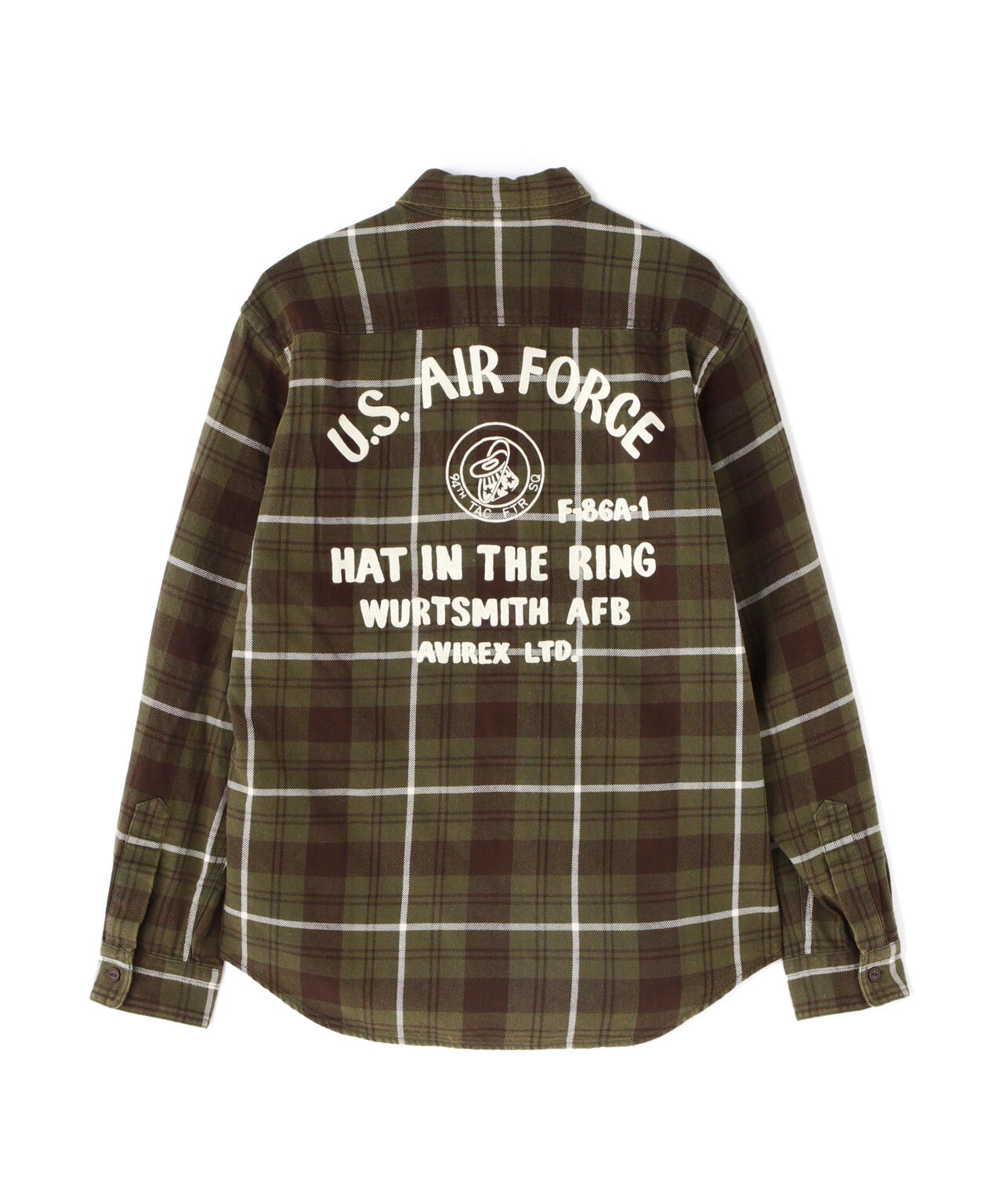 LONGSLEEVE CHECK EMB SHIRT USAF / ロングスリーブ チェック エンブロイダリー シャツ USAF 