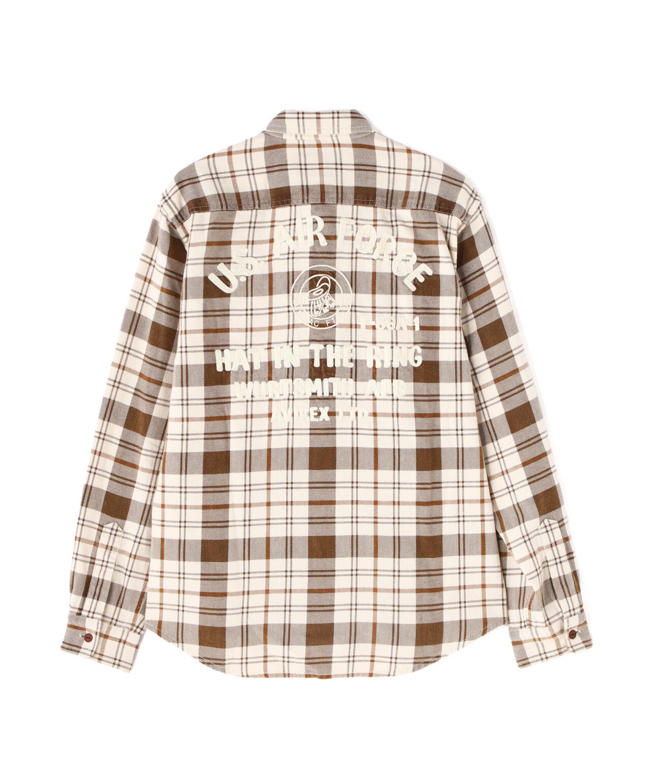 LONGSLEEVE CHECK EMB SHIRT USAF / ロングスリーブ チェック エンブロイダリー シャツ USAF 