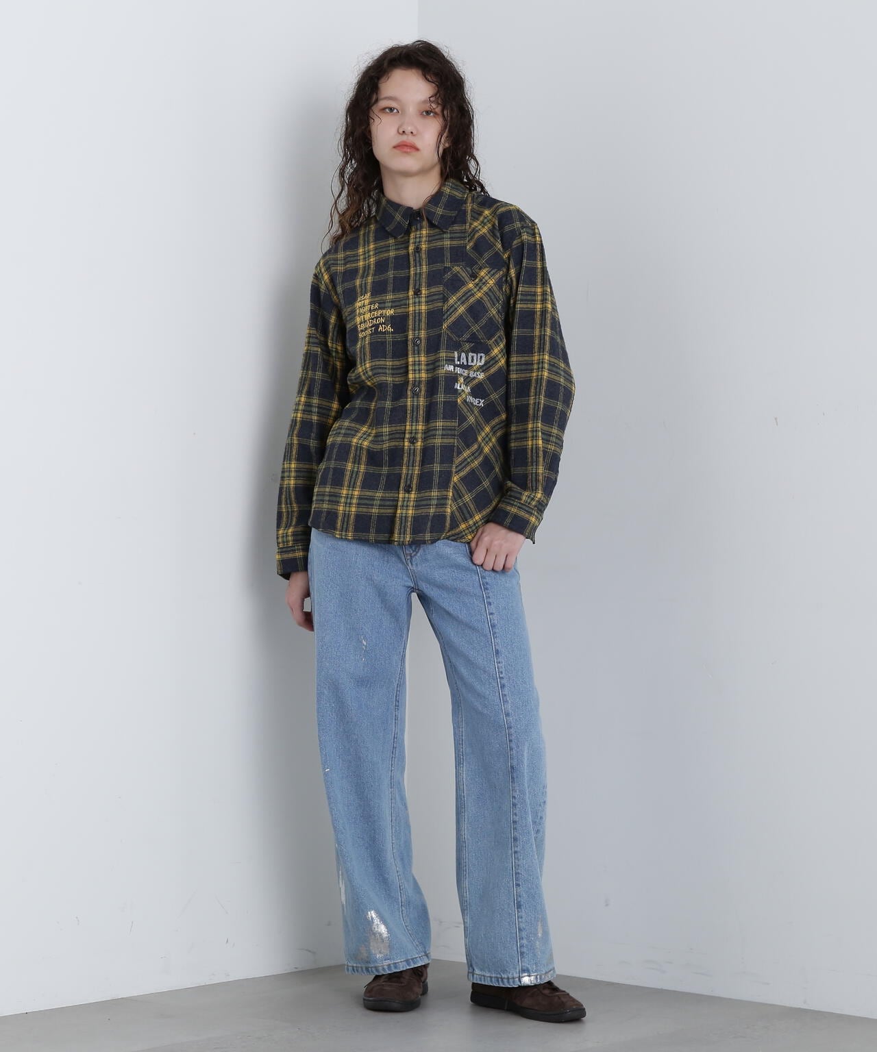 CHEMICAL WASH CHECK SHIRT/ケミカルウォッシュ チェックシャツ