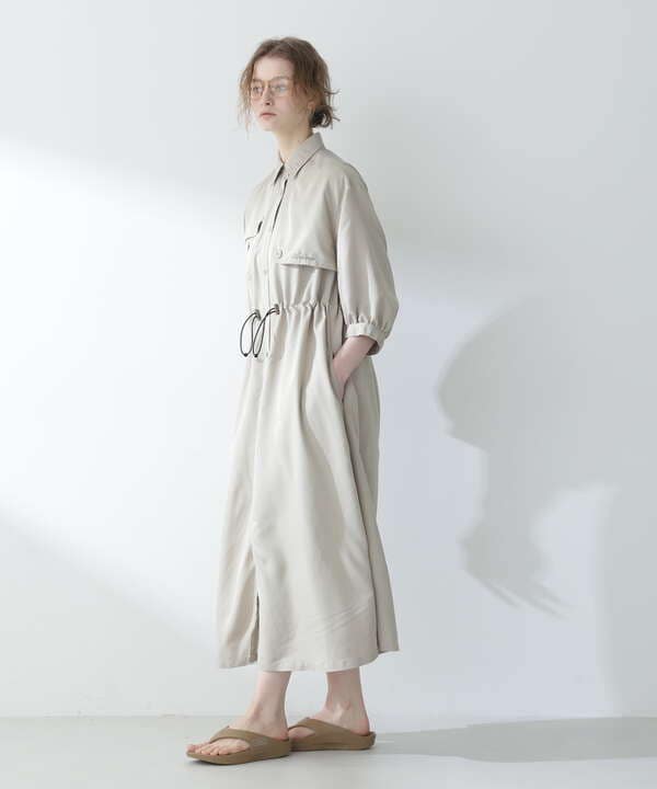 STORM FLAP DETAILE LONG SHIRTS/ストームフラップ ロングシャツ/ワンピ