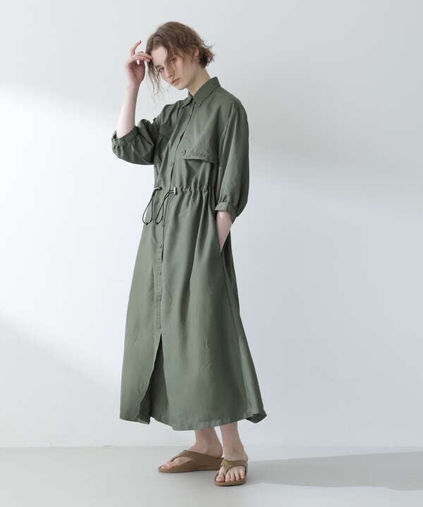 STORM FLAP DETAILE LONG SHIRTS/ストームフラップ ロングシャツ/ワンピ