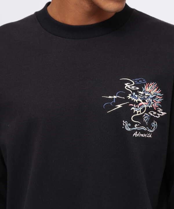 EMBROIDERY T-SHIRT "JAPAN MAP" / エンブロイダリー 長袖Tシャツ "ジャパン マップ" / AVIREX /