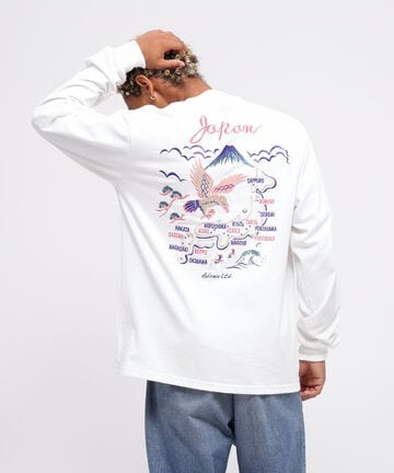 EMBROIDERY T-SHIRT ”JAPAN MAP” / エンブロイダリー 長袖Tシャツ ”ジャパン マップ” / AVIREX /