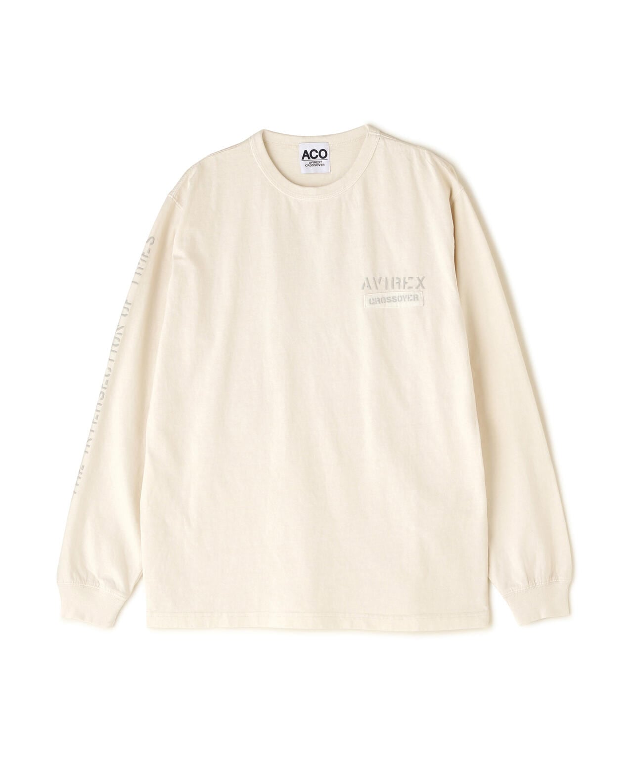 《CROSSOVER》FADED WASH LONGSLEEVE T-SHIRT / フェイデッド ウォッシュ 長袖Tシャツ 