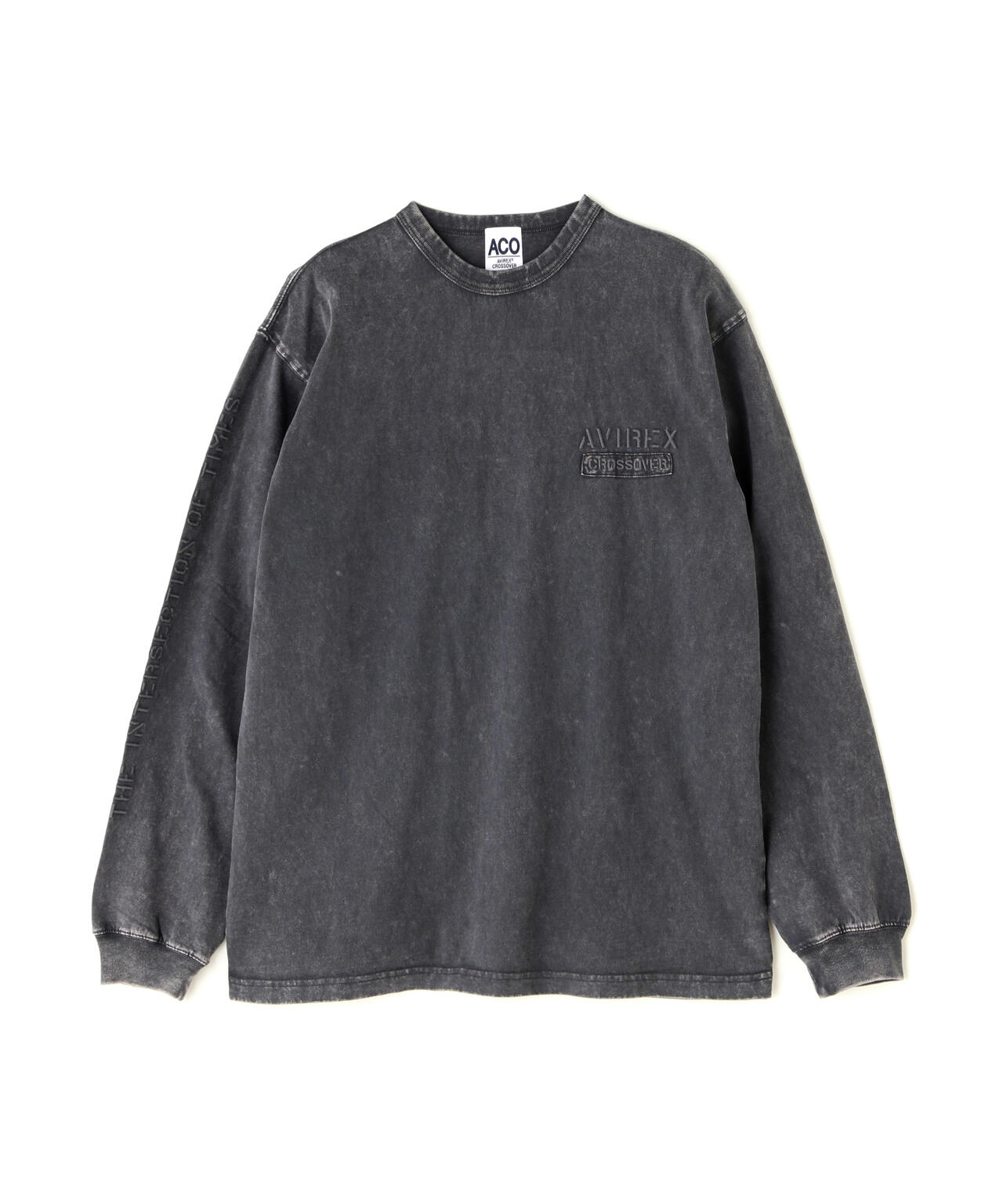 《CROSSOVER》FADED WASH LONGSLEEVE T-SHIRT / フェイデッド ウォッシュ 長袖Tシャツ 