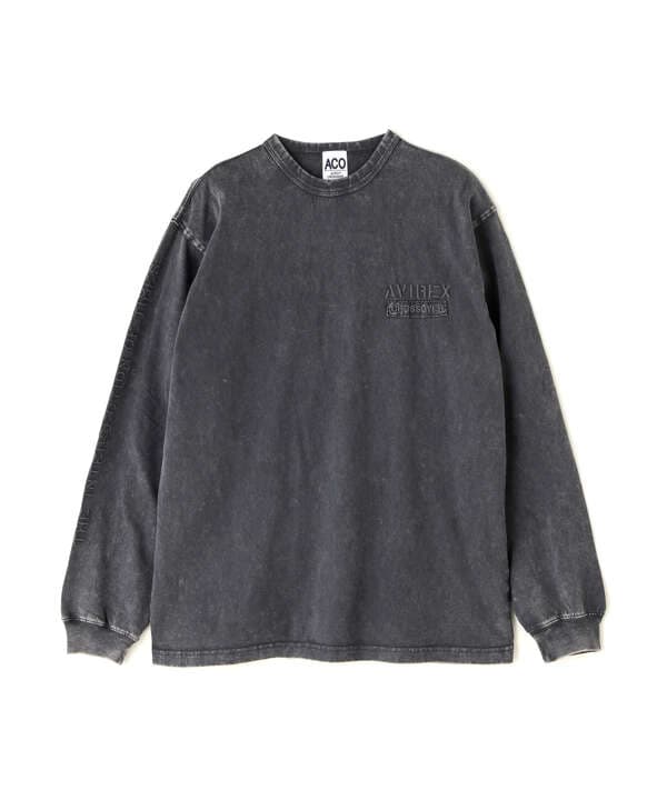 《CROSSOVER》FADED WASH LONGSLEEVE T-SHIRT / フェイデッド ウォッシュ 長袖Tシャツ 