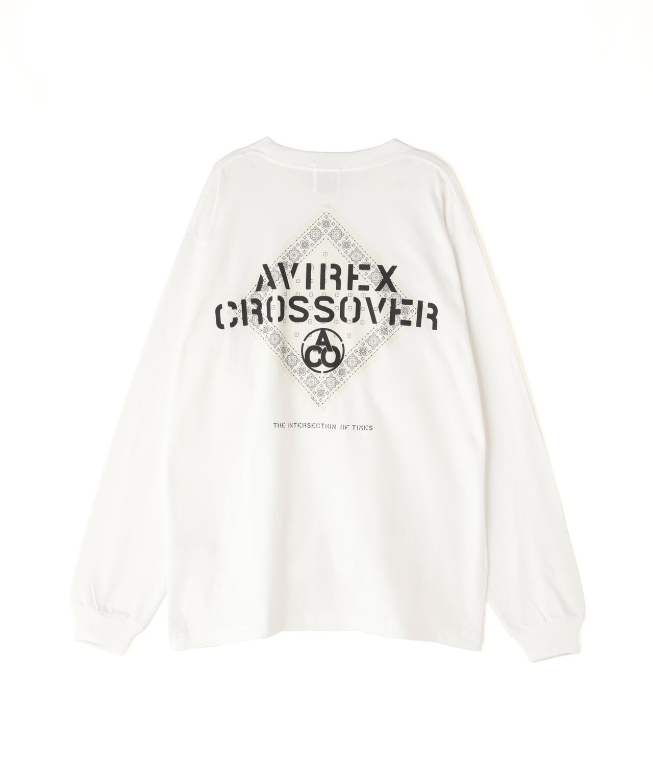 《CROSSOVER》BANDANA PATCH LONGSLEEVE T-SHIRT / バンダナ パッチ 長袖Tシャツ / AVIREX