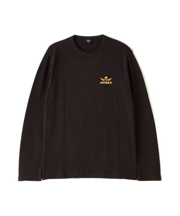 《WEB&DEPOT限定》MINIWAFFLE STENCIL LONGSLEEVE T-SHIRT / ミニワッフル ステンシル 長袖