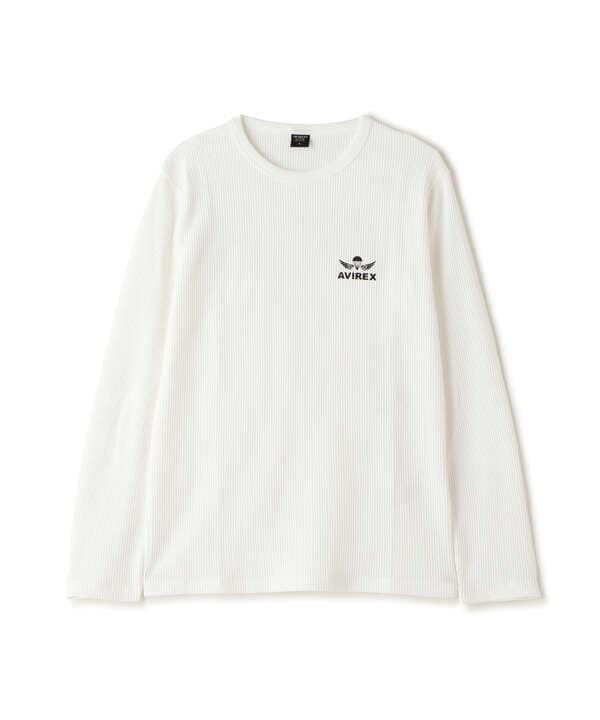 《WEB&DEPOT限定》MINIWAFFLE STENCIL LONGSLEEVE T-SHIRT / ミニワッフル ステンシル 長袖