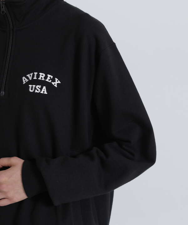 《WEB&DEPOT限定》ASTAR HALFZIP SWEAT / Aスター ハーフジップスウェット / AVIREX / アヴィレックス