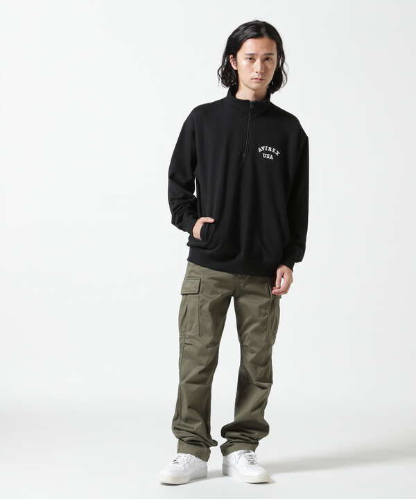 《WEB&DEPOT限定》ASTAR HALFZIP SWEAT / Aスター ハーフジップスウェット / AVIREX / アヴィレックス