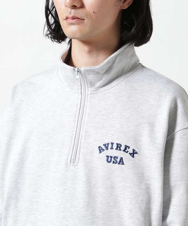 《WEB&DEPOT限定》ASTAR HALFZIP SWEAT / Aスター ハーフジップスウェット / AVIREX / アヴィレックス