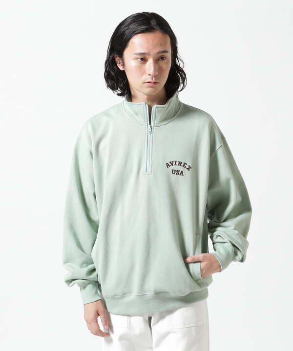 《WEB&DEPOT限定》ASTAR HALFZIP SWEAT / Aスター ハーフジップスウェット / AVIREX / アヴィレックス