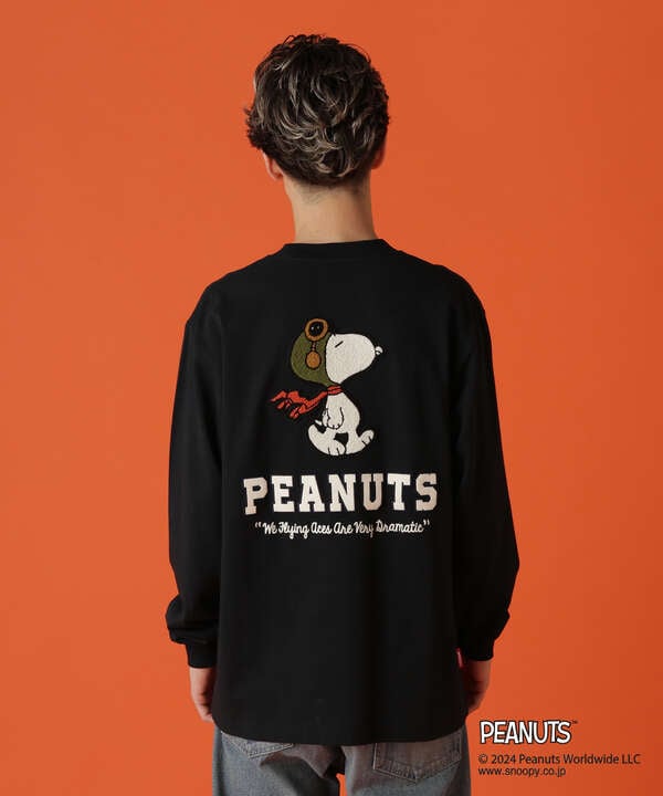 《AVIREX × PEANUTS》LONGSLEEVE　T-SHIRT "FLYING ACE" /長袖Tシャツ "フライング エース" 