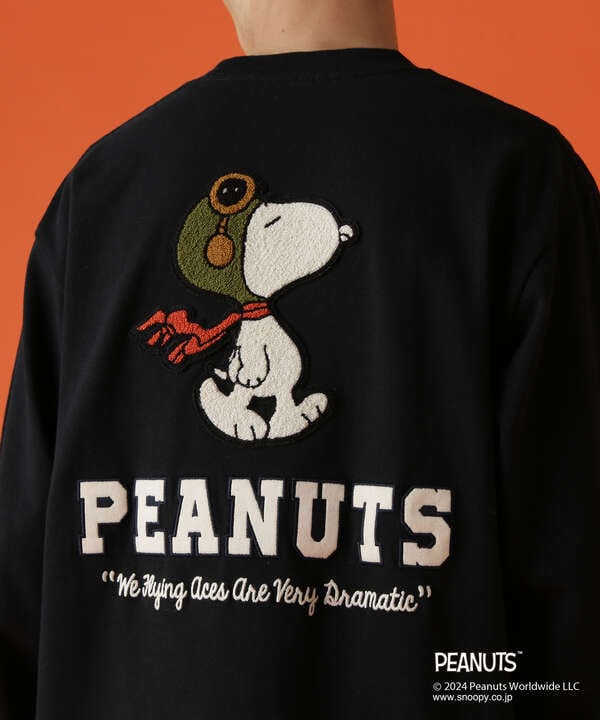 《AVIREX × PEANUTS》LONGSLEEVE　T-SHIRT "FLYING ACE" /長袖Tシャツ "フライング エース" 