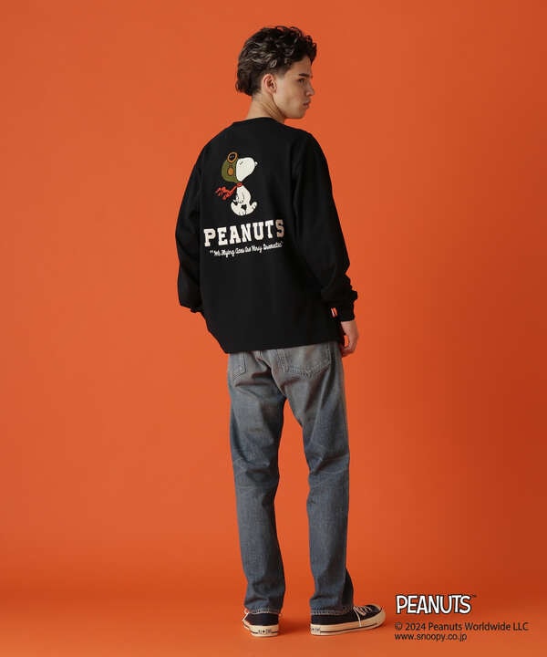 《AVIREX × PEANUTS》LONGSLEEVE　T-SHIRT "FLYING ACE" /長袖Tシャツ "フライング エース" 