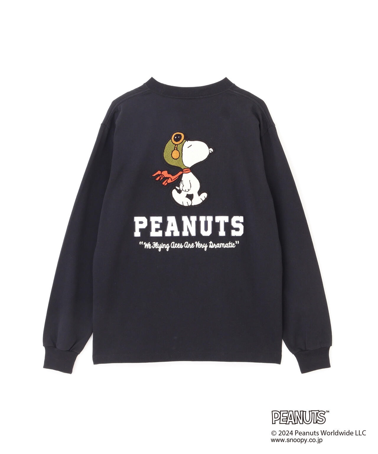 《AVIREX × PEANUTS》LONGSLEEVE　T-SHIRT "FLYING ACE" /長袖Tシャツ "フライング エース" 