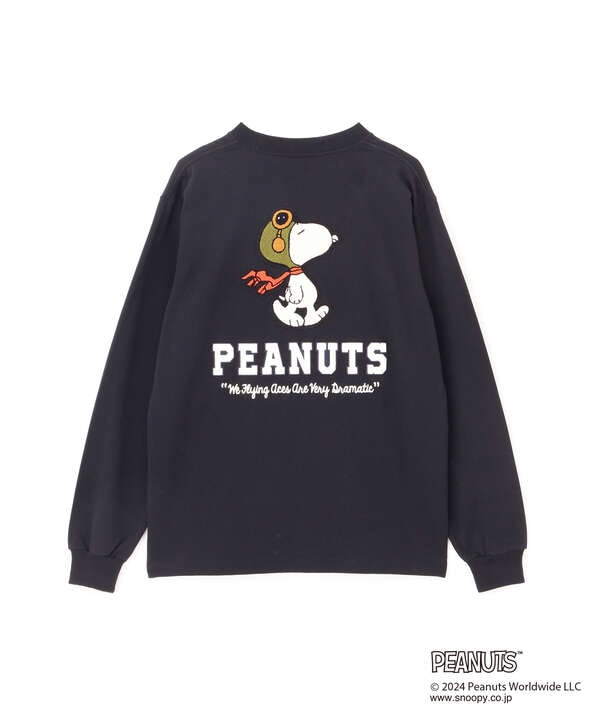 《AVIREX × PEANUTS》LONGSLEEVE　T-SHIRT "FLYING ACE" /長袖Tシャツ "フライング エース" 