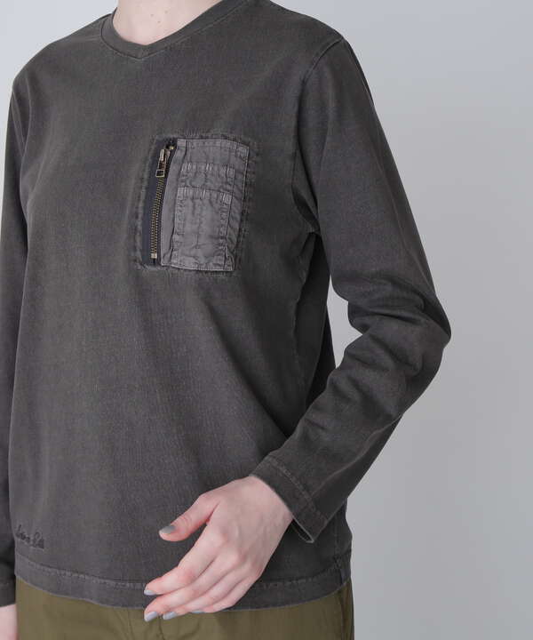 《直営店限定》L/S FADE WASH MA-1 POCKET/フェイドウォッシュ MA-1