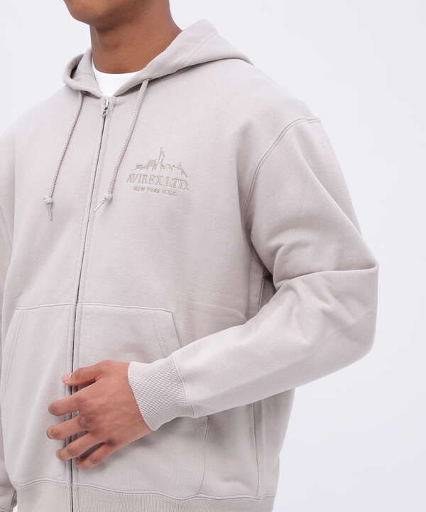 VARSITY LOGO ZIP SWEAT PARKA NYC / ジップ スウェット パーカー